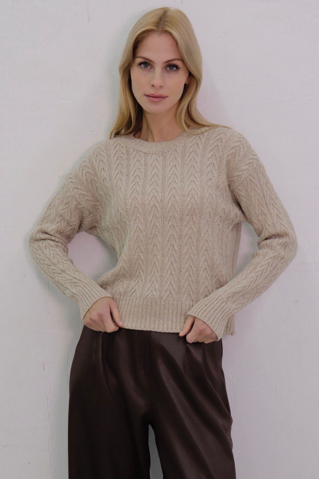 10718 Джемпер цвета льна - Martichelli фото 29