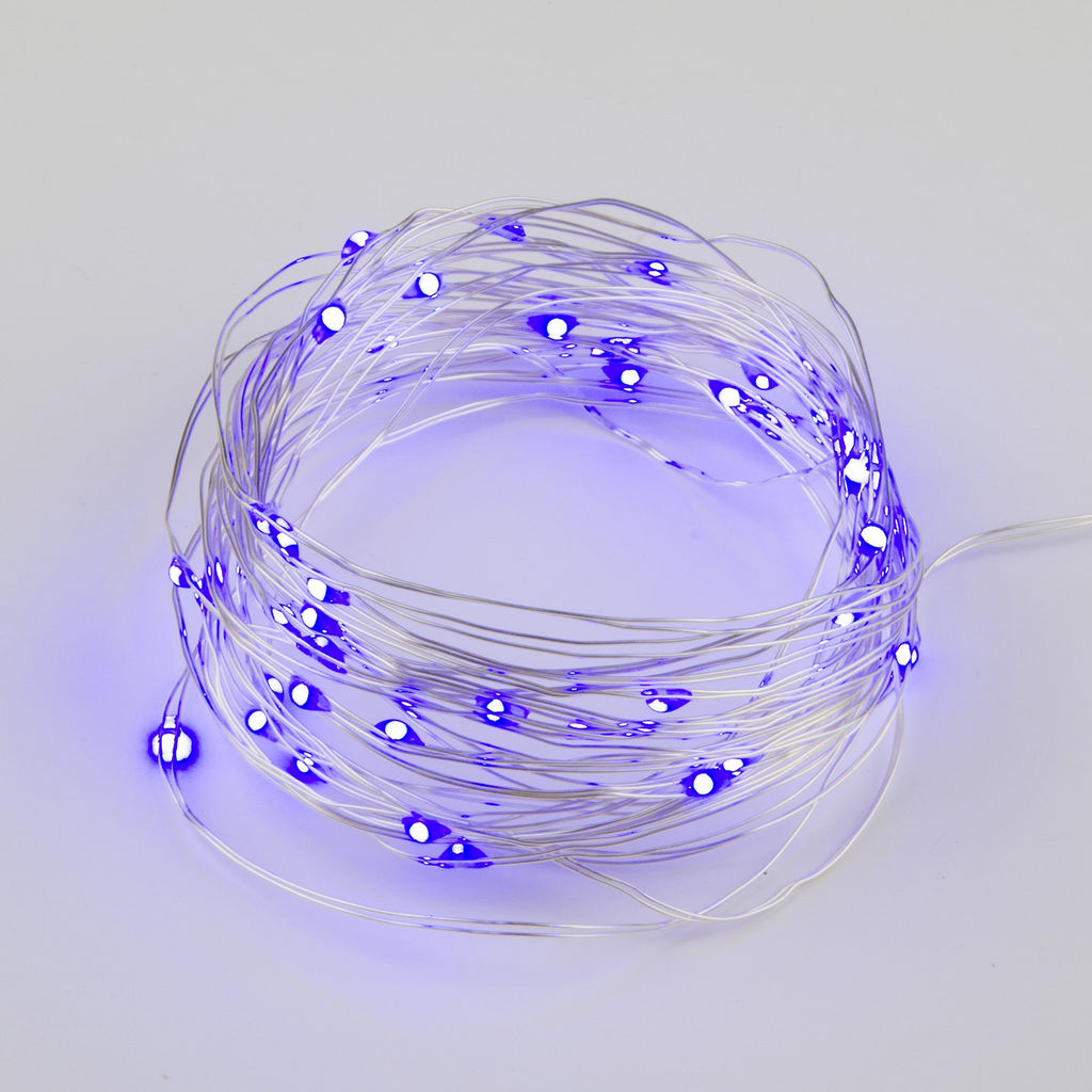 ULD-S0500-050/SCB/2AA PURPLE IP20 DEW Гирлянда светодиодная на батарейках 2AA (не в/к), Роса, 5м. 50 светодиодов. Фиолетовый свет. Провод медный. TM Uniel