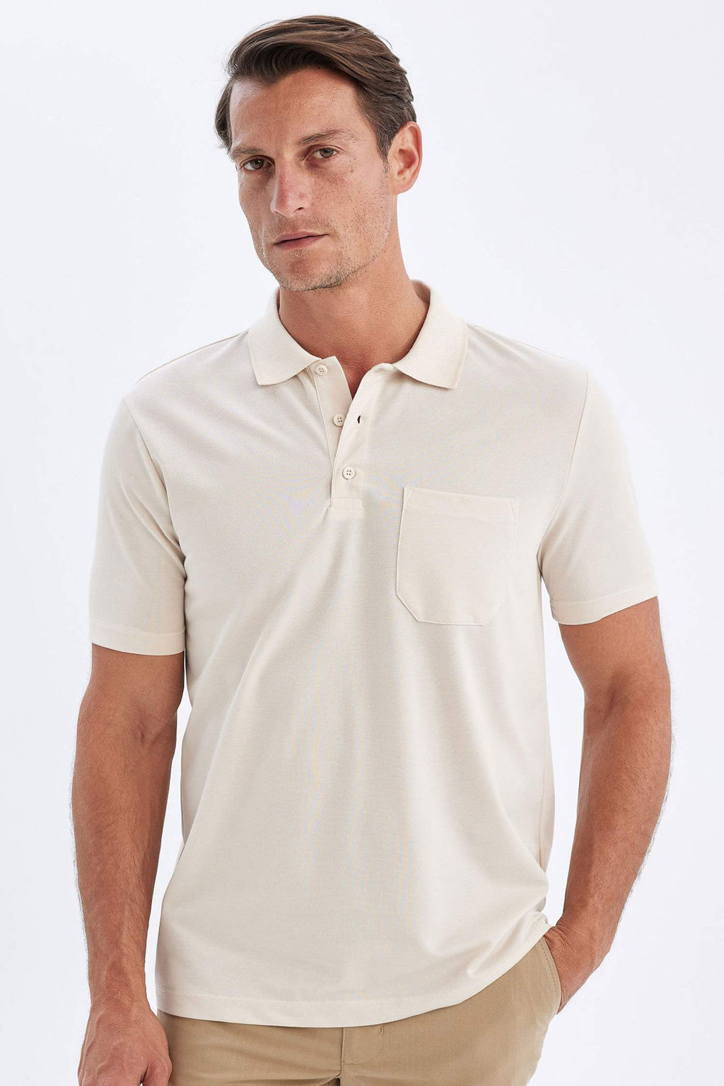 Regular Fit Basic Duz K?sa Kollu Pike Polo Tisort - Defacto фото 10