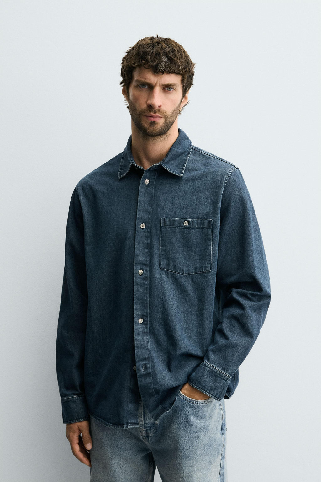 WASHED DENIM SHIRT
