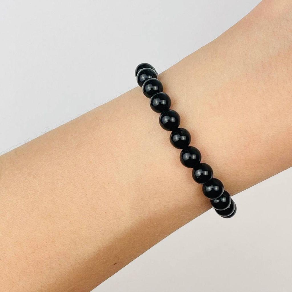 Браслет из черного Турмалина "Шерл" 18 см +