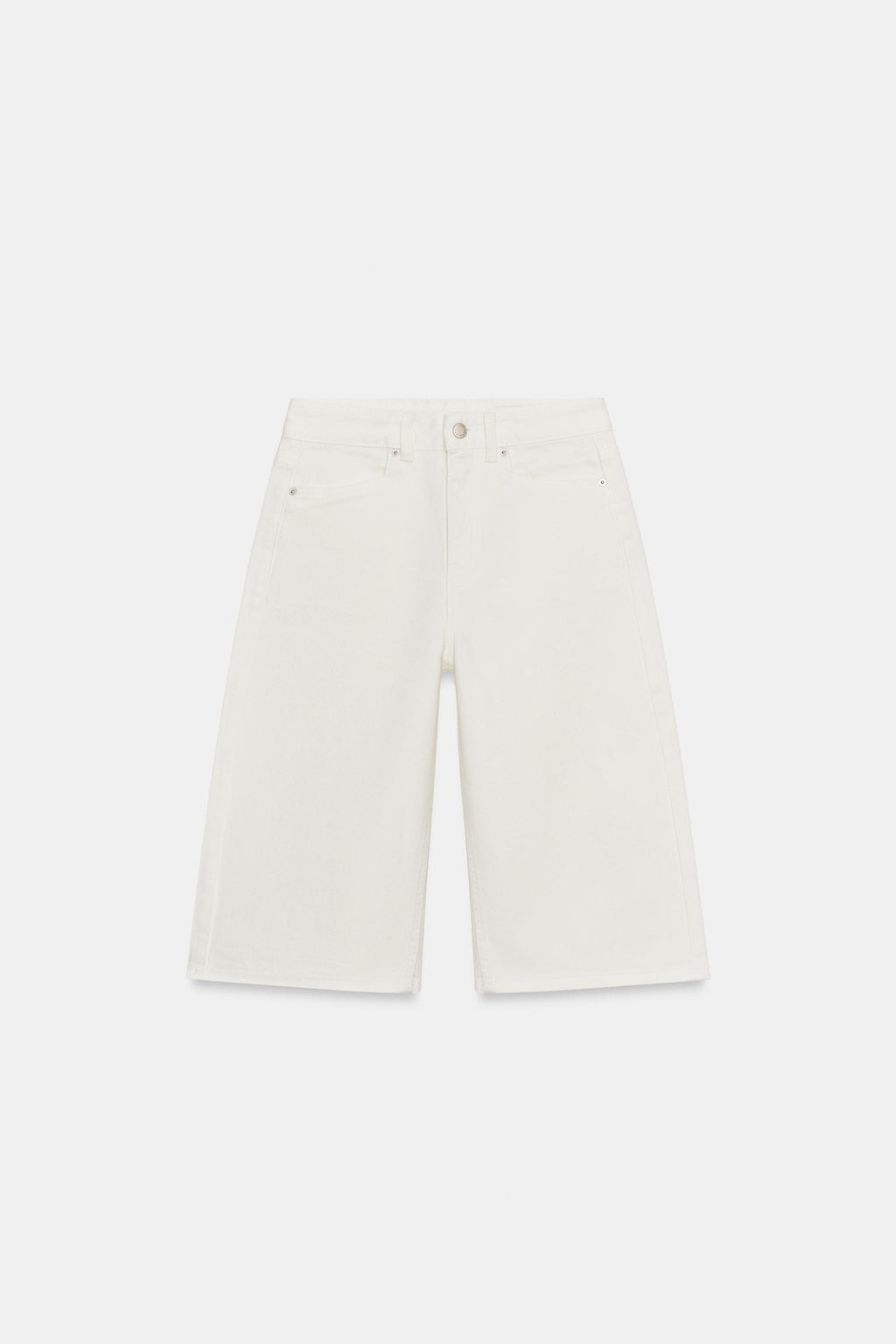 BERMUDA DENIM TIRO MEDIO ZW COLLECTION / Blanco - Zara фото 6
