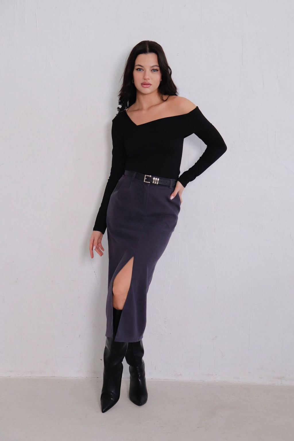 Юбка миди-макси с разрезом спереди - Martichelli фото 14