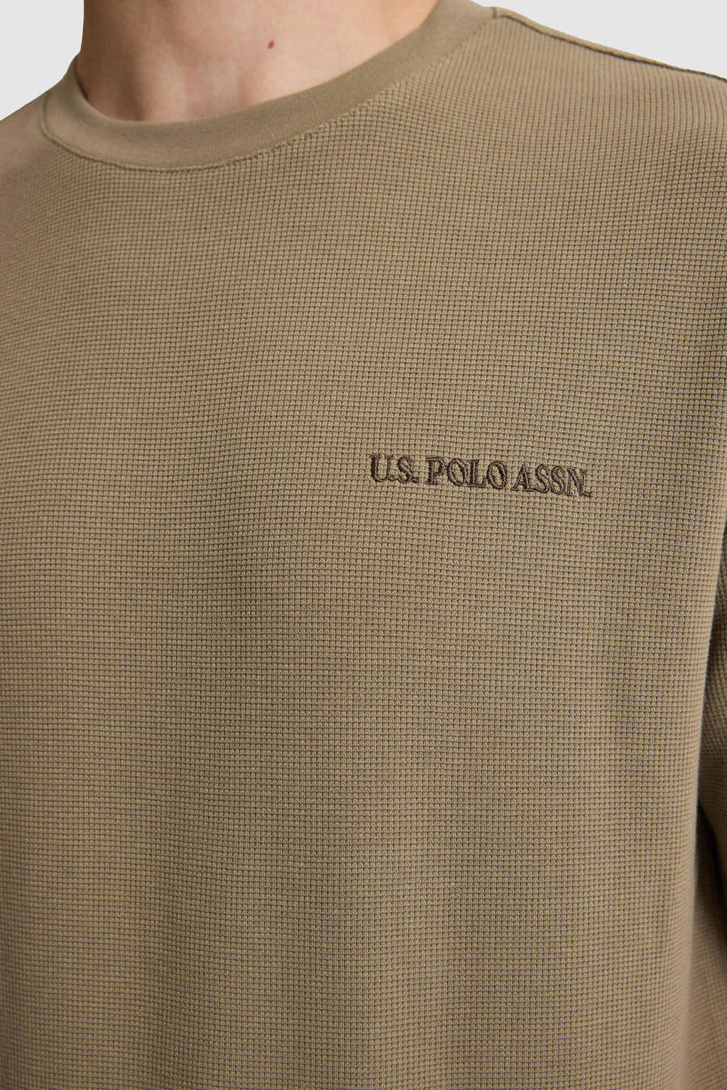 Erkek Haki Comfort Fit Bisiklet Yaka TiЕГrt - U.s. polo assn фото 6