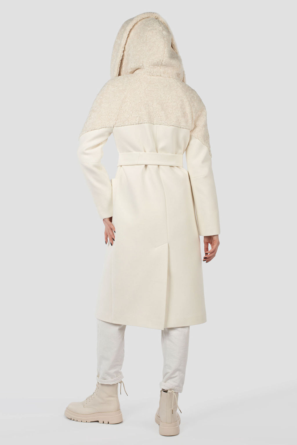 Пальто женское демисезонное (пояс) - El podio фото 5