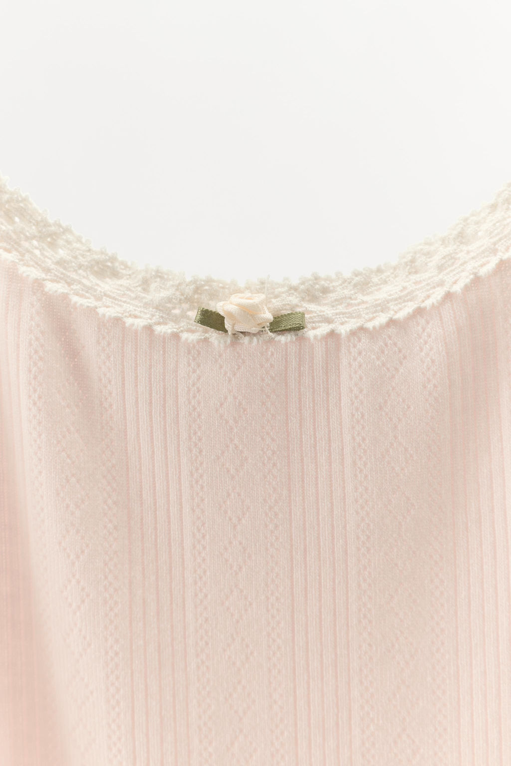 POINTELLE LACE STRAPPY TOP - Zara фото 6