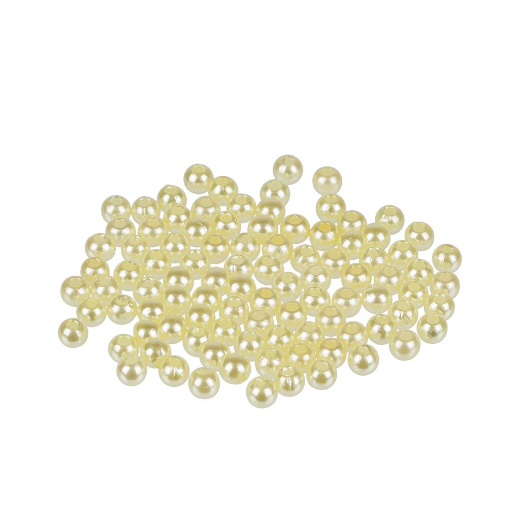 Бусина Zlatka пластик PB 4 мм 100 шт 5 шт №52 кремовый