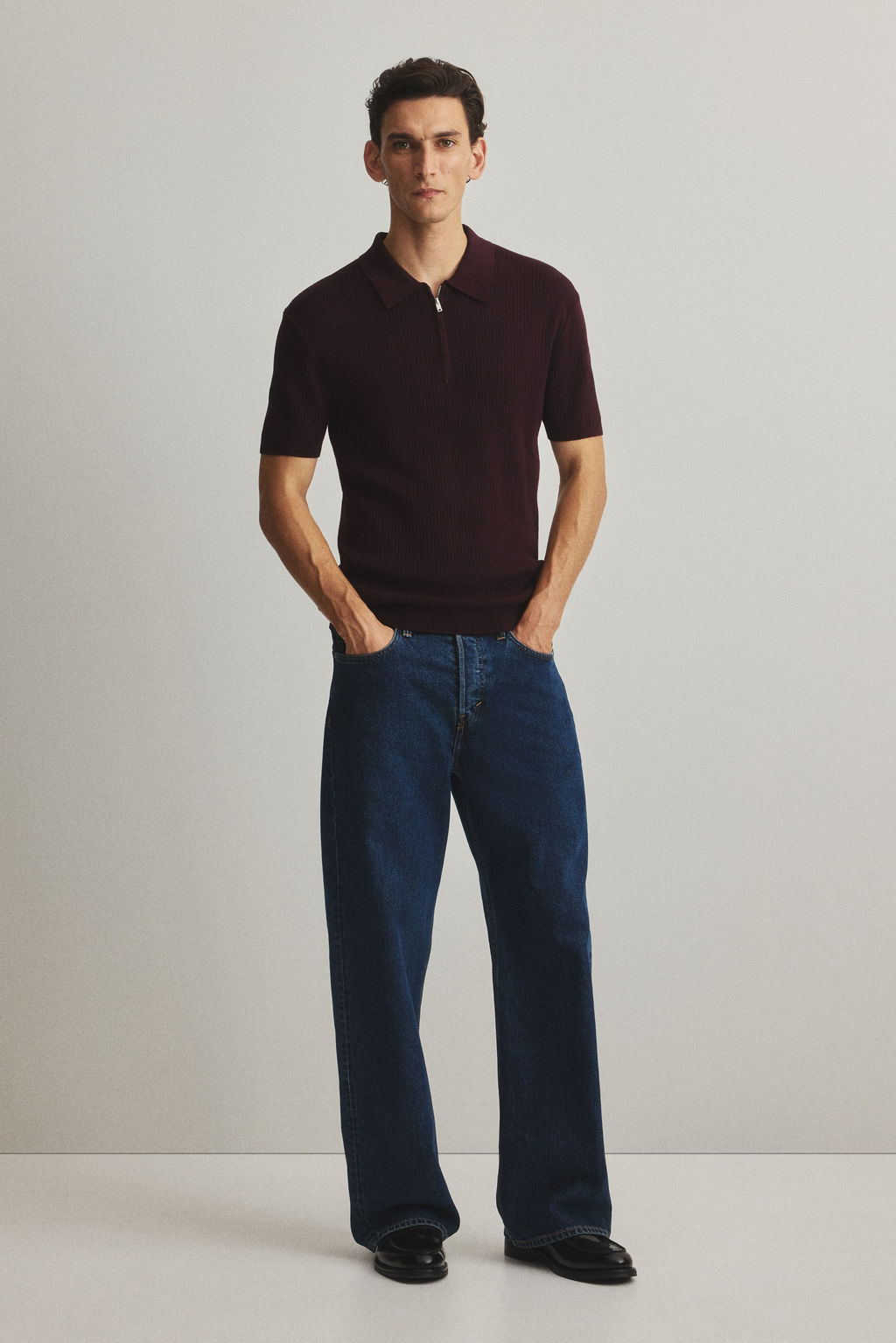 Polo con media cremallera Slim Fit - H&m фото 6