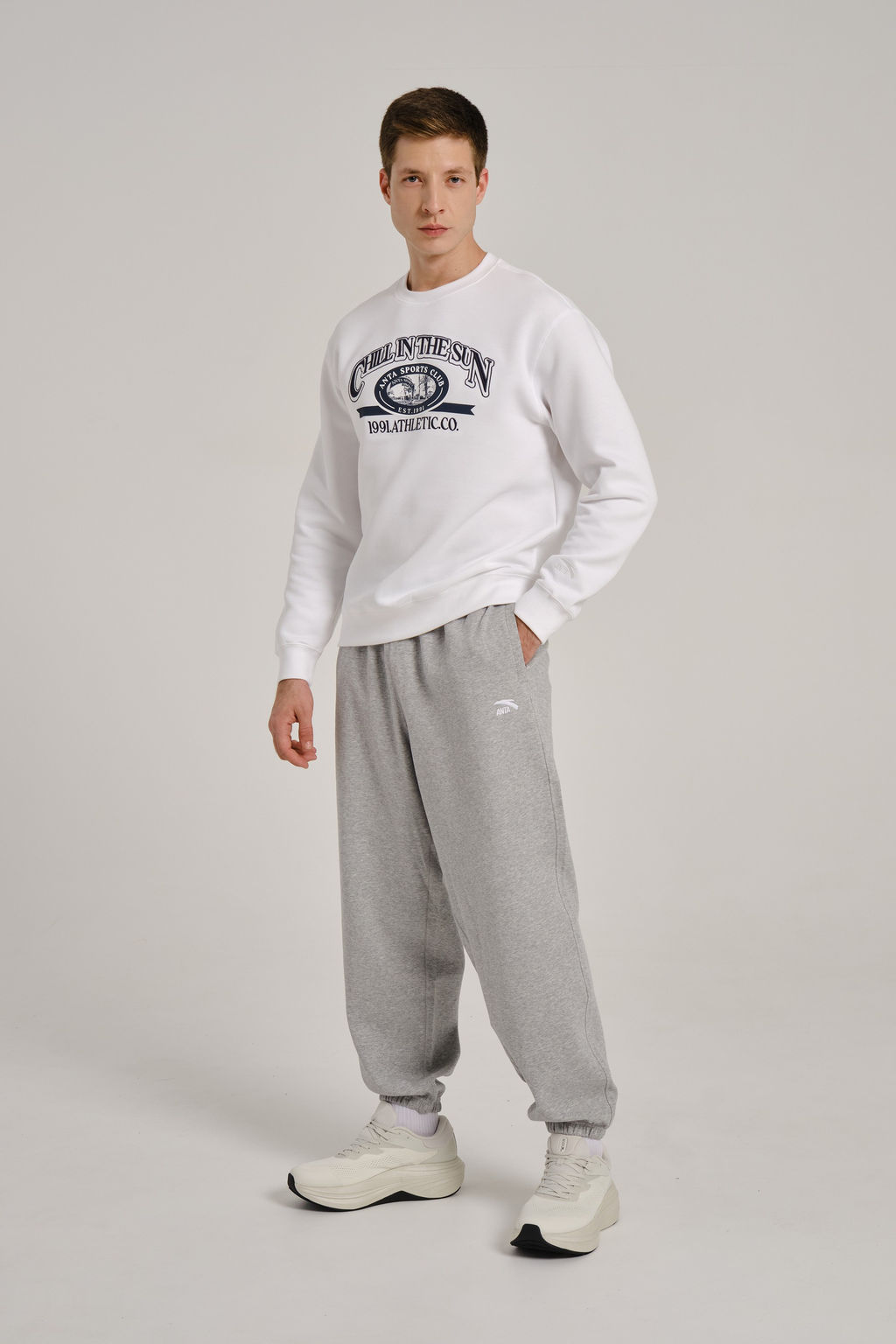 Брюки трикотажные Серый ATSC Knit Track Pants - Anta фото 2