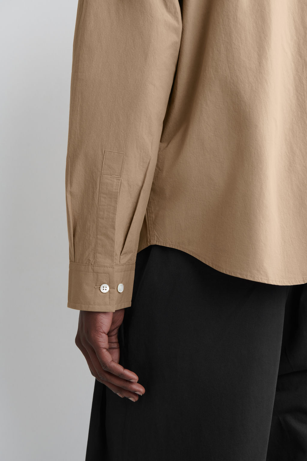 CAMISA DE POPEL?N DE ALGOD?N PIMA RELAXED FIT - H&m фото 9