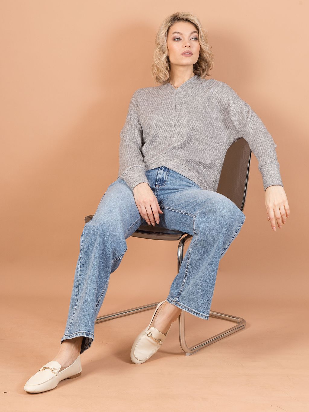 Джемпер с фигурной линией низа - Stilla фото 9