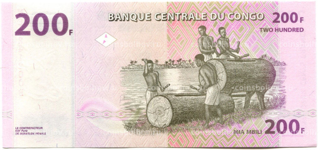 200 франков 2022 года Конго