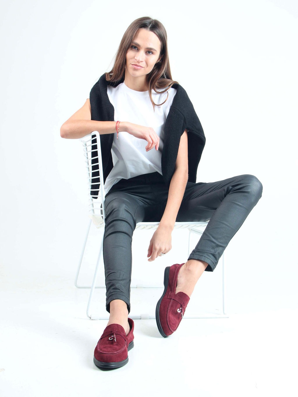 Лоферы туфли 170.2614bl. бордо замша