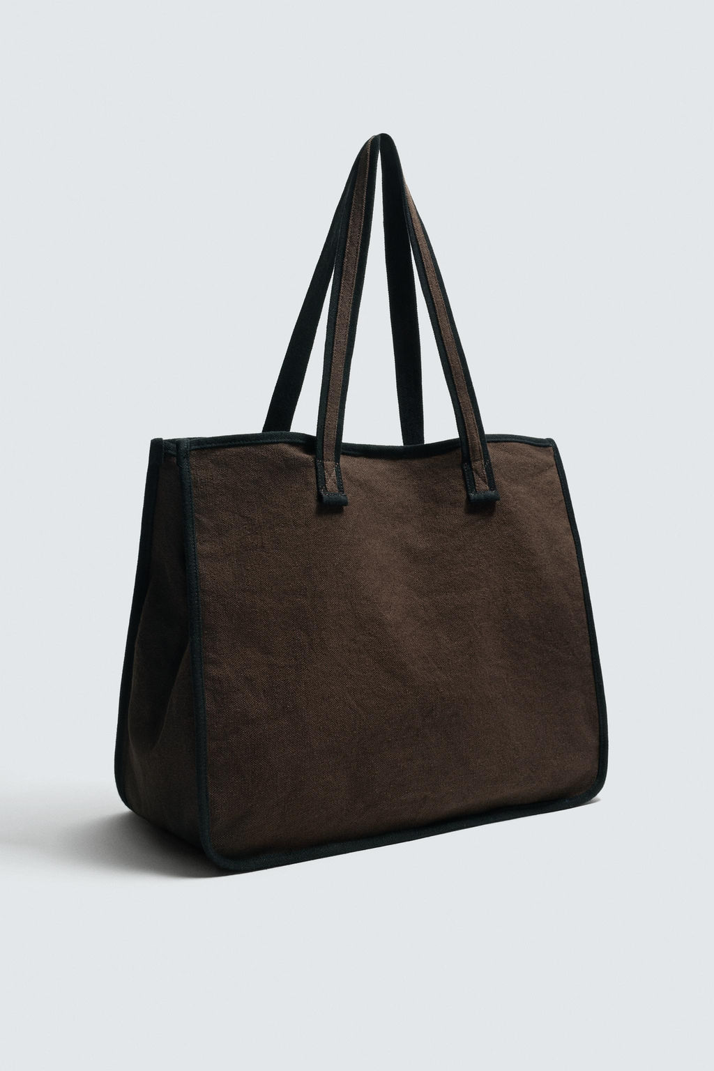 BOLSO SHOPPER TEJIDO / Marr?n - Zara фото 3