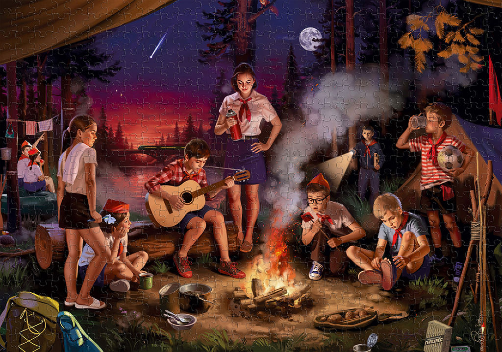 ФРЕЯ Пазл 1000 элемент. PZL-1000/105 Вечер в пионерском лагере