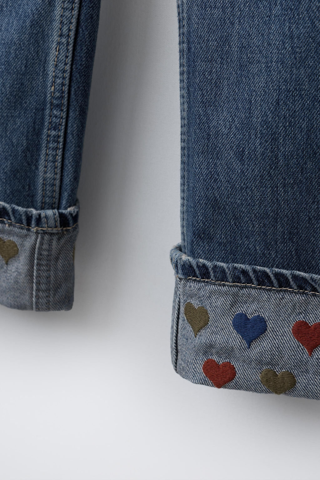 STRAIGHT JEANS WITH HEARTS - Zara фото 4
