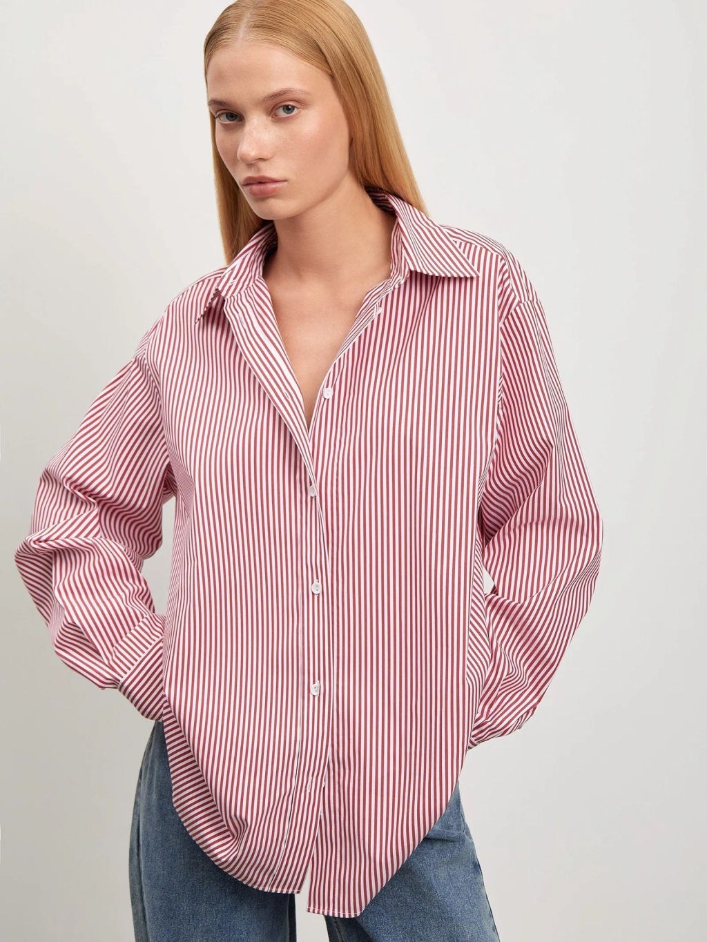 Рубашка в полоску - Emka фото 6