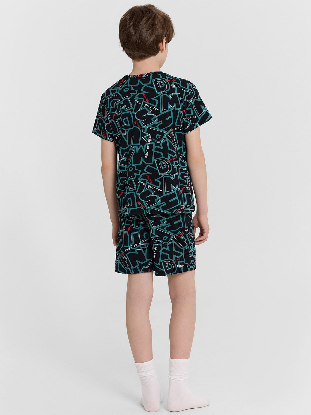 Комплект домашний для мальчиков черный с принтом - Mark formelle фото 2