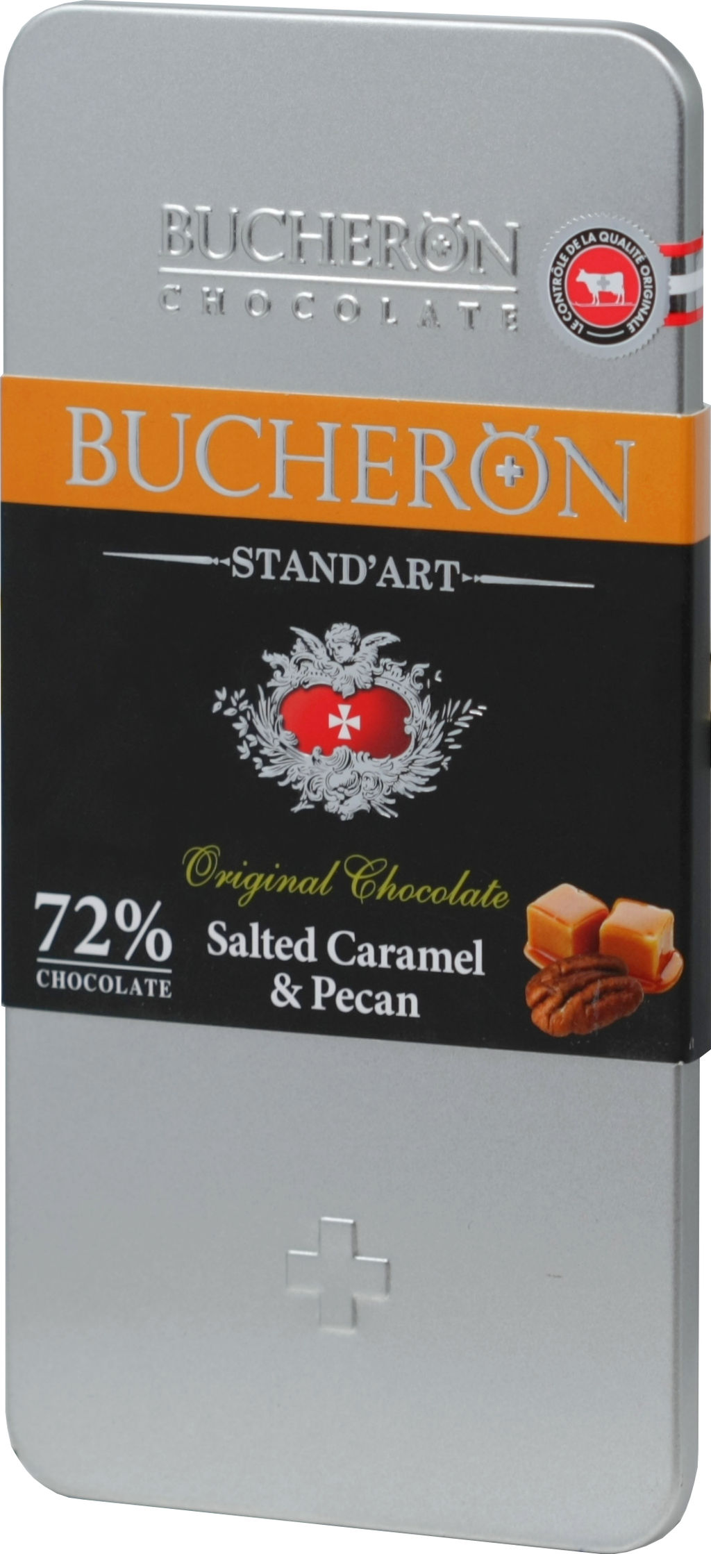 BUCHERON. Standart. Горький с соленой карамелью и пеканом 100 гр. жест.банка