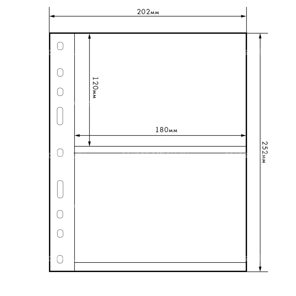 Лист для банкнот на 2 ячейки формат Optima 2C LEUCHTTURM 309942