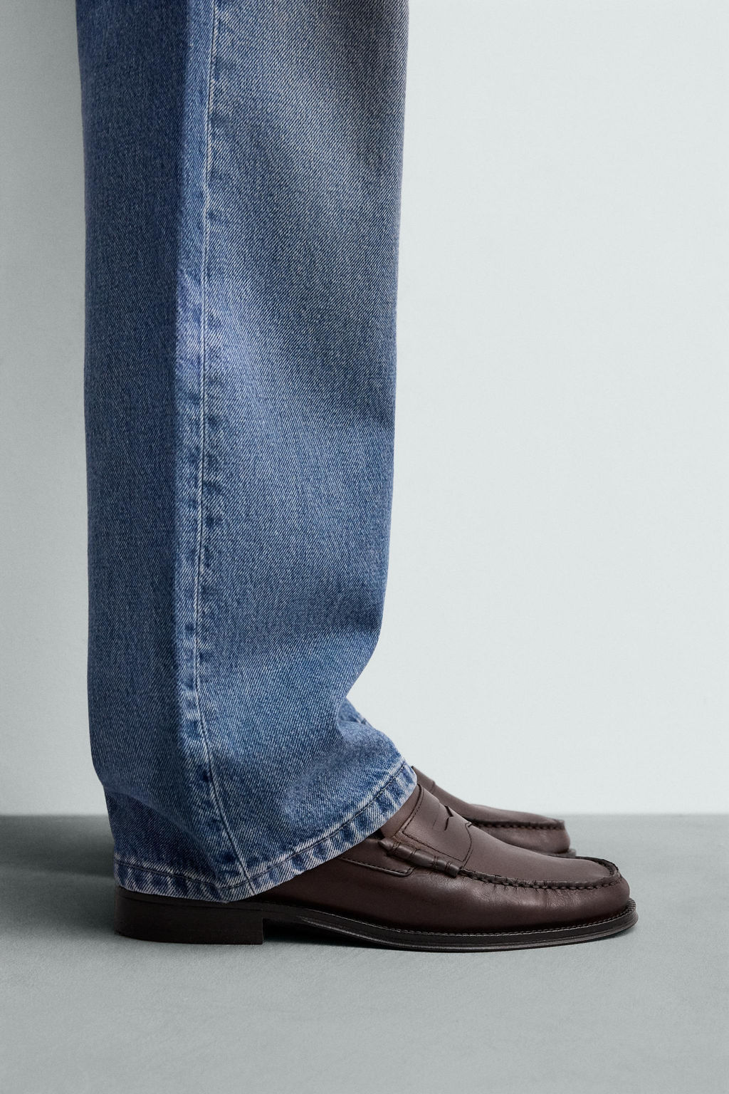 LEATHER PENNY LOAFERS - Zara фото 8