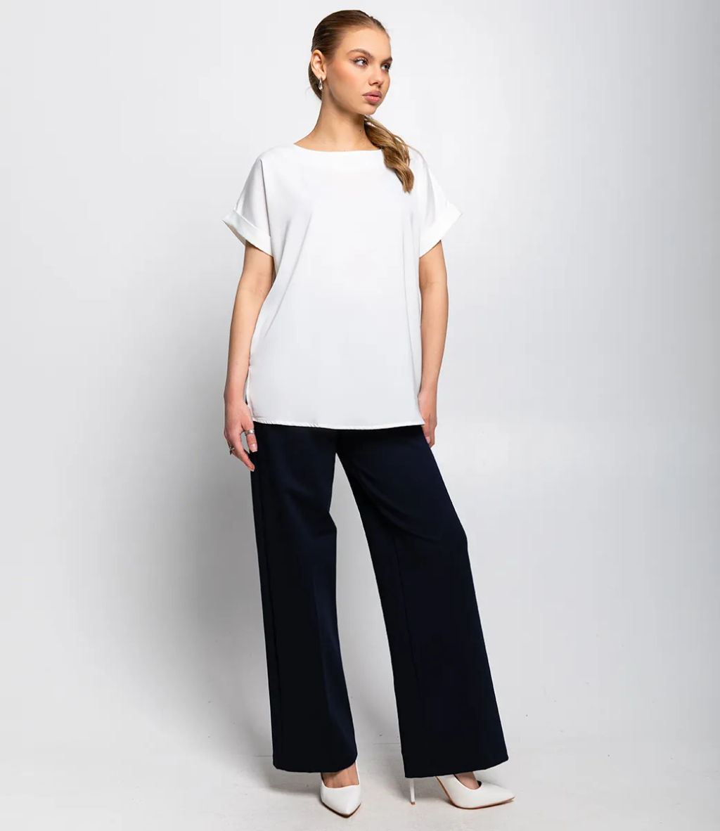 Блуза #ОКТ035001-1, молочный