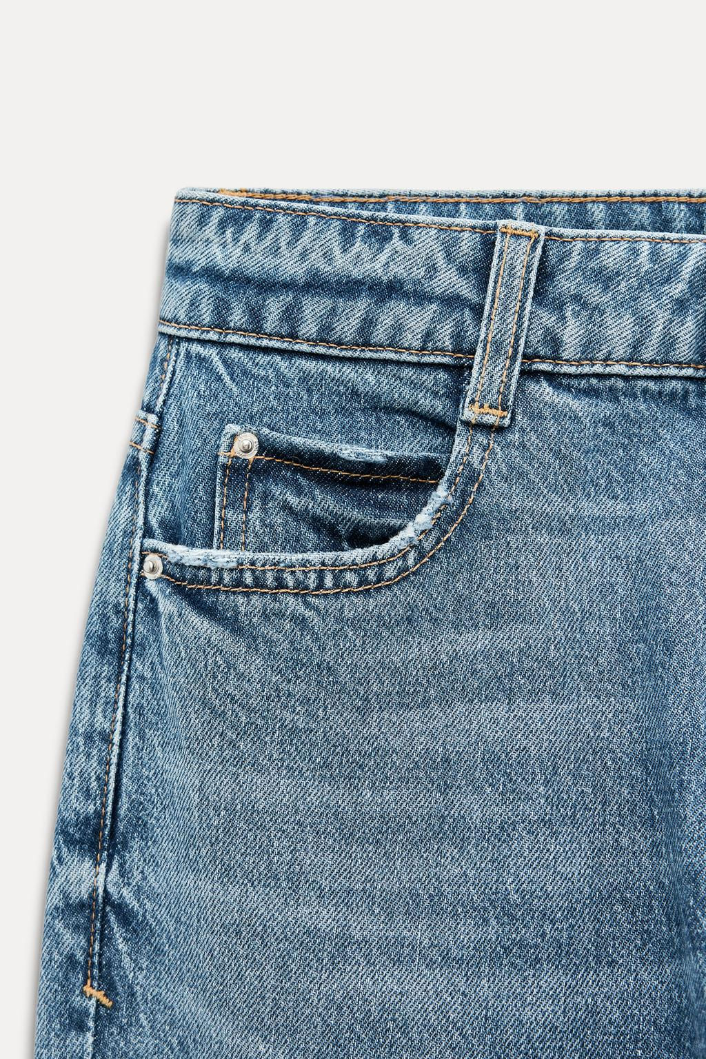 Z1975 HIGH-WAIST SLIM MOM LEG JEANS - Zara фото 12