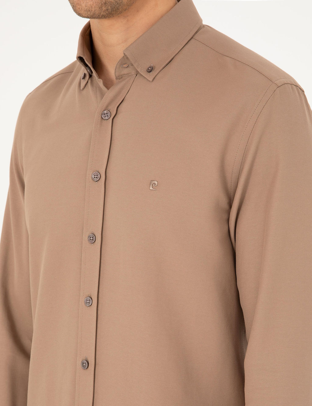A__k Kahverengi Slim Fit Uzun Kollu G_mlek - Pierre cardin фото 7