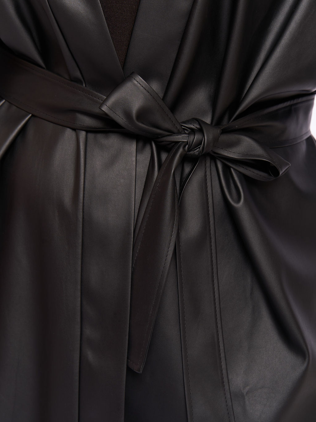 Кардиган кожаный KA04209BLK01