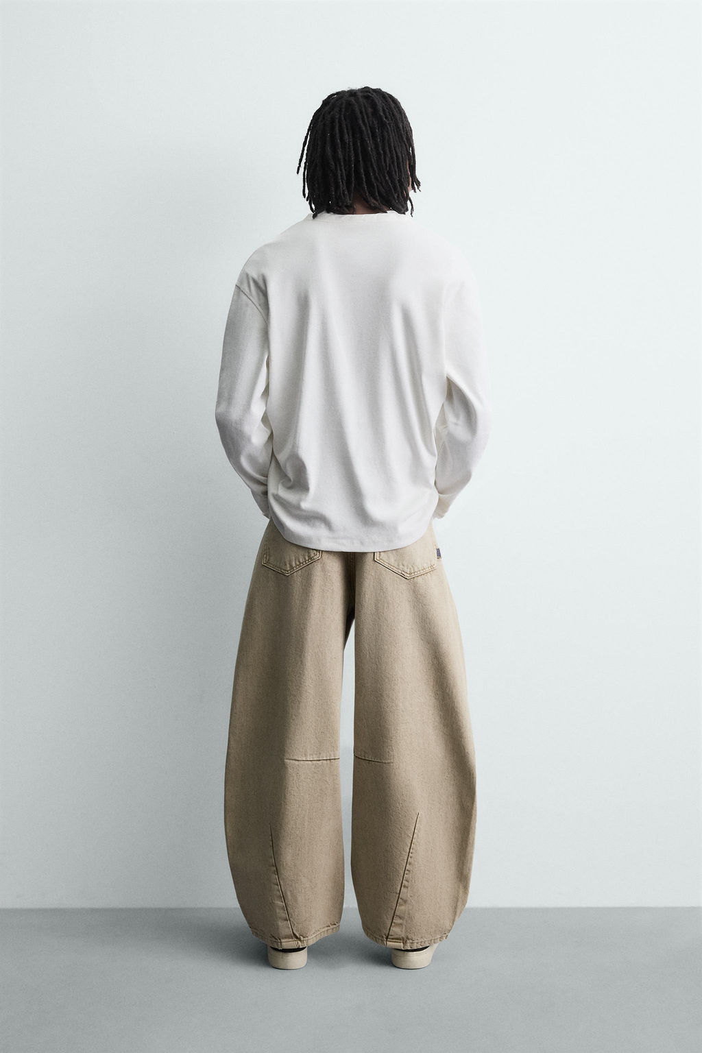 WASHED BARREL FIT TROUSERS - Zara фото 3