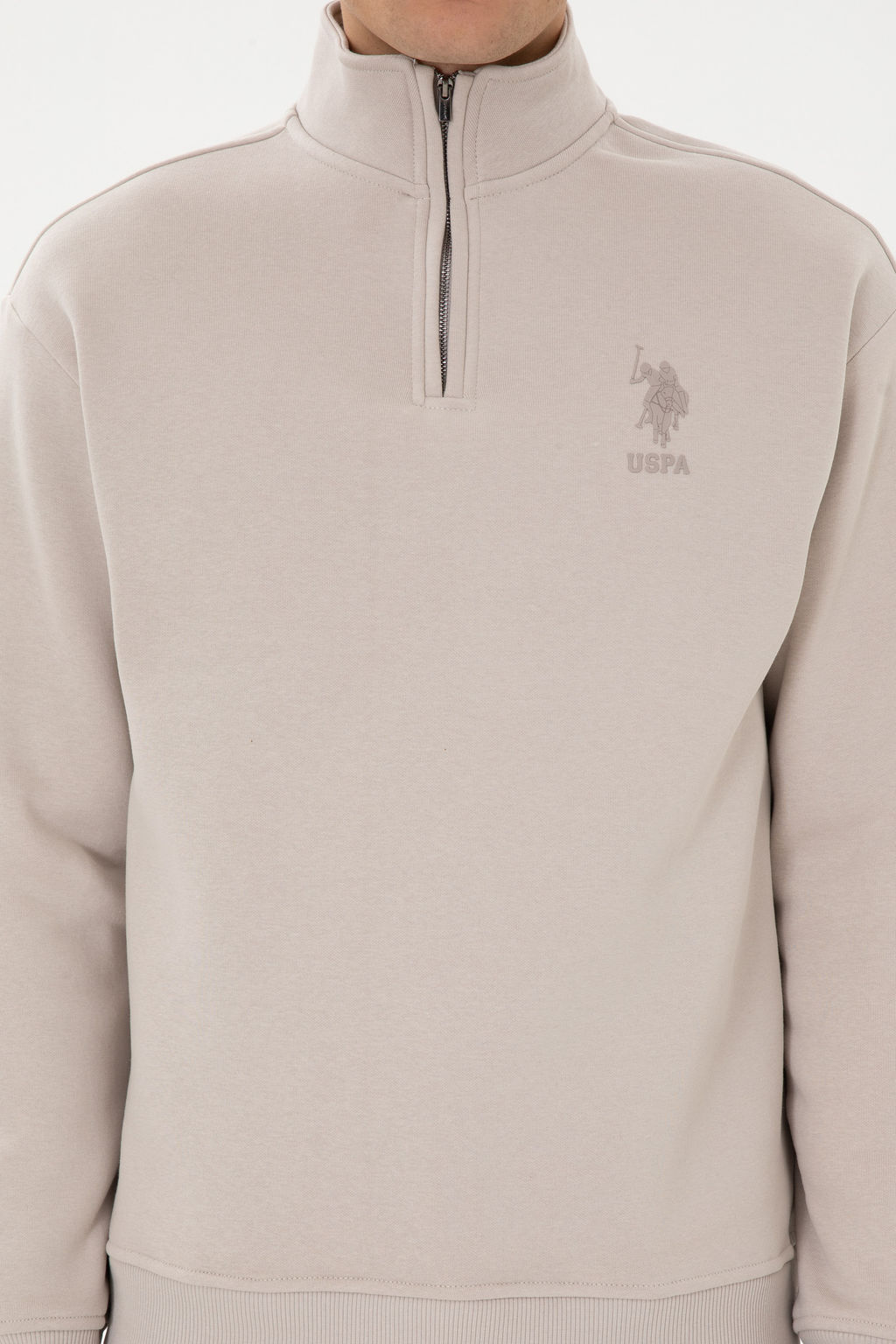 Erkek Comfort Fit Yar_m Fermuarl_ Ta_ Sweatshirt - U.s. polo assn фото 13