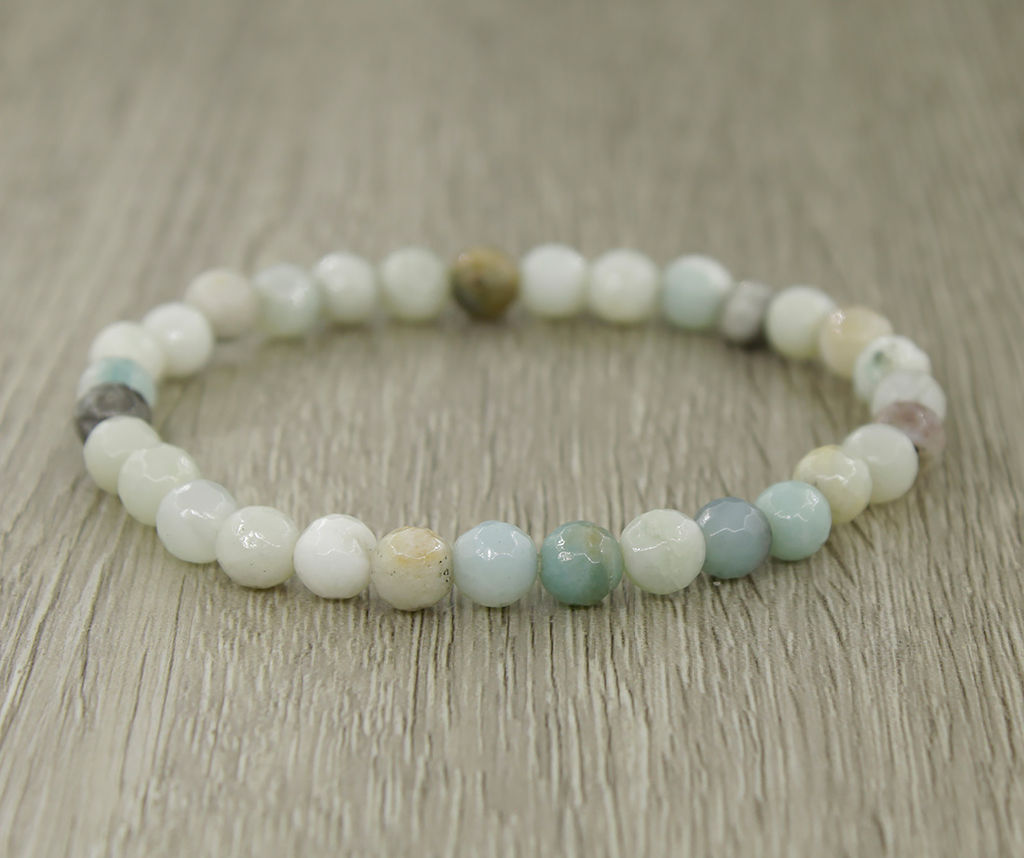 Браслет Классика из граненых шариков амазонита - Agat77 фото 2