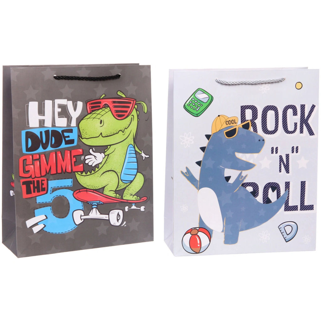 Пакет подарочный "Весёлая игра" 26*32*10 см, микс