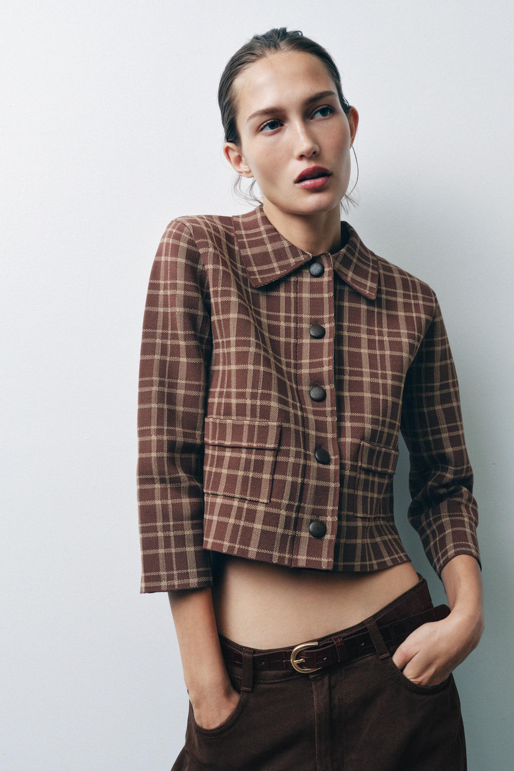 CHECK CARDIGAN - Zara фото 2