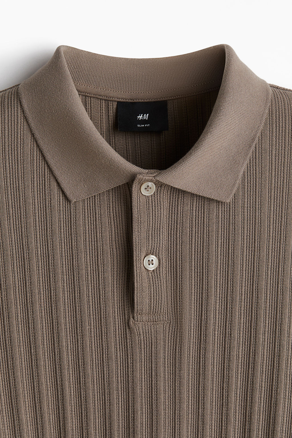 Polo en punto con textura Slim Fit - H&m фото 9