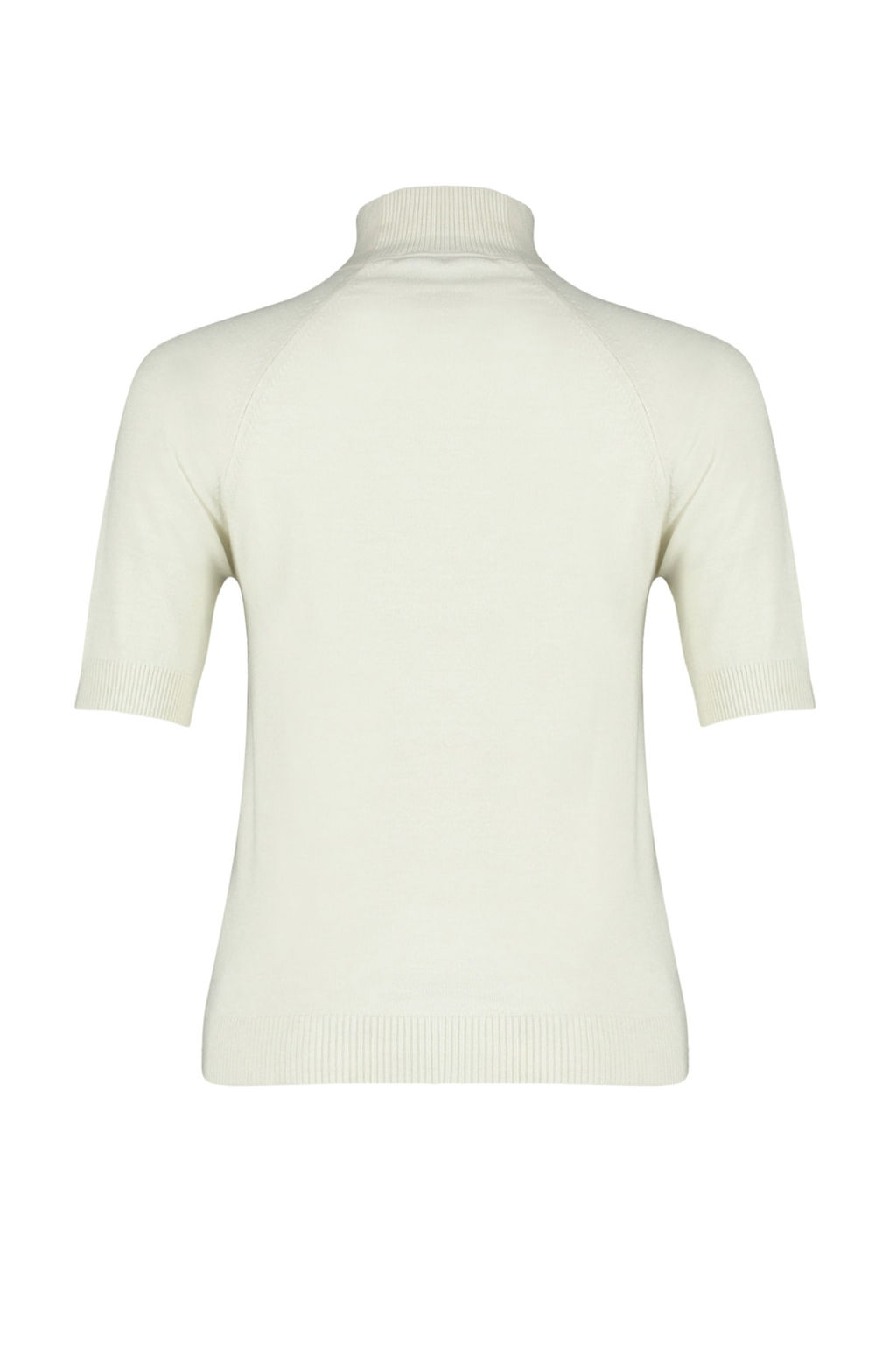 Ekru Merserize Gorunumlu Premium Iplik/Ozel Iplik Basic Ince Triko Bluz TWOAW24BZ00005