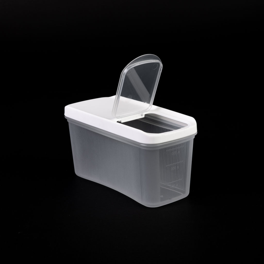 Цена за 2 шт. Емкость для сыпучих продуктов "Лайн" 1л (белый) М9001