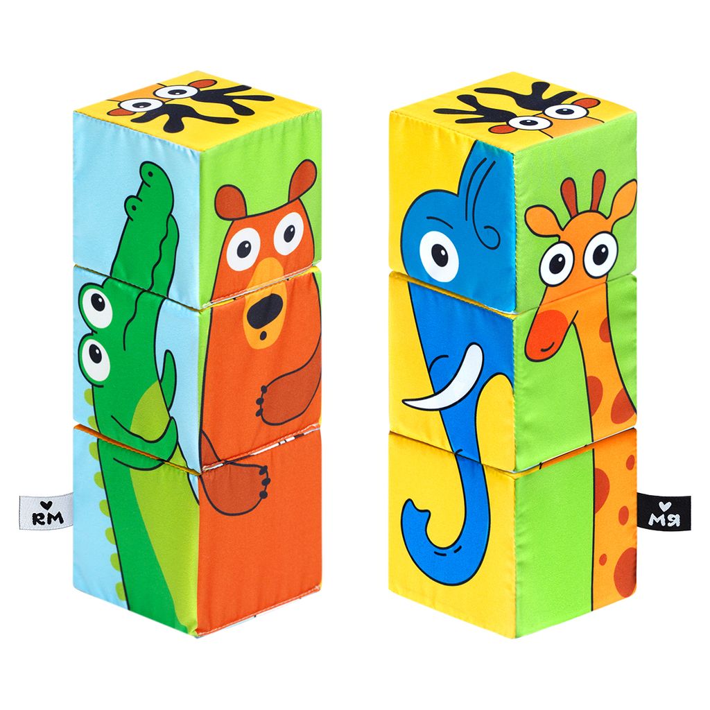 Мяшечки арт.М102 "Кубики Дикие животные" /24