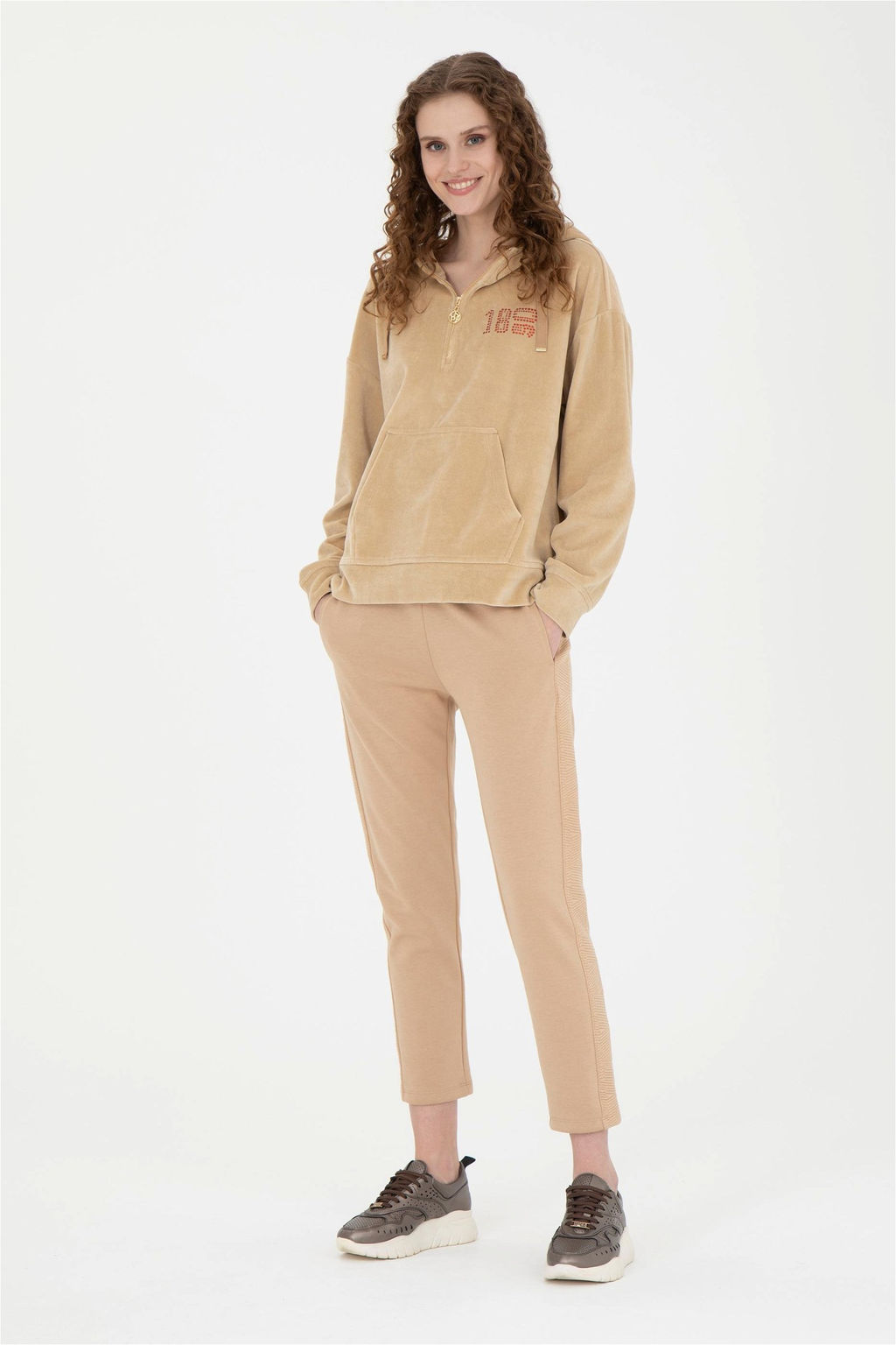 Женский свитшот песочного цвета - U.s. polo assn фото 4