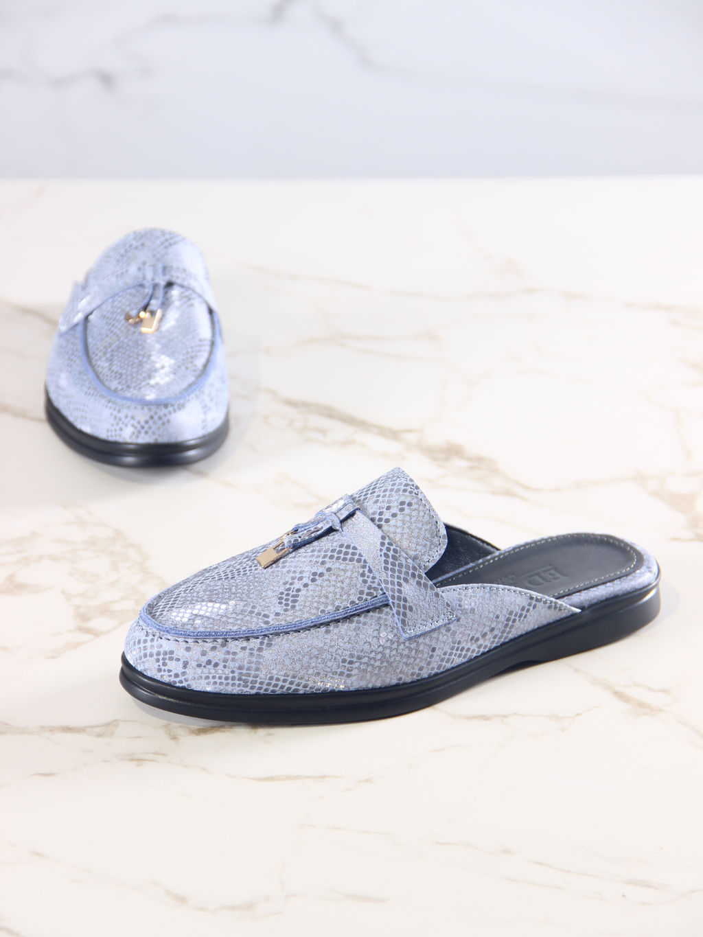 Мюли 1070.2614bl.Голубая мамба