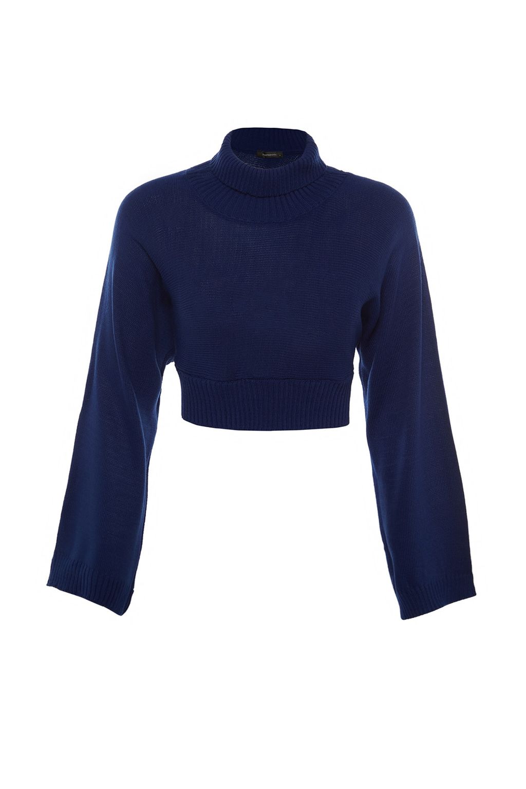 Lacivert Super Crop Basic Triko Kazak TWOAW21KZ0163
