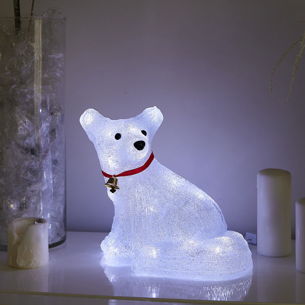 ULD-M3225-032/STA WHITE IP20 FOX Фигура светодиодная Лисенок, 33*25см, 32 светодиода. Белый свет. Провод прозрачный. TM Uniel - Volpe фото 7