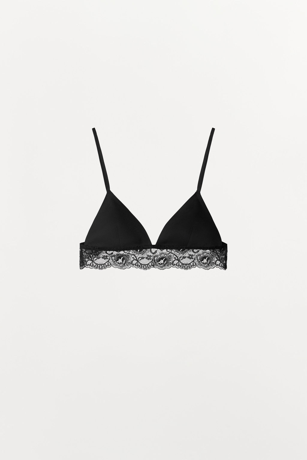 BRALETTE CON POLIAMIDA ENCAJE / Negro - Zara фото 4