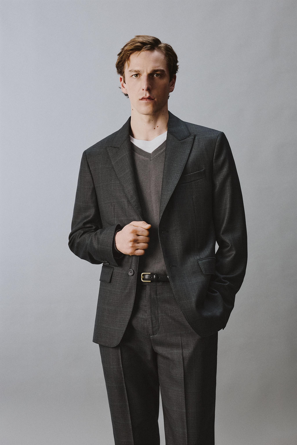 BLAZER TRAJE CUADROS 100% LANA / Marengo vigor? - Zara фото 2