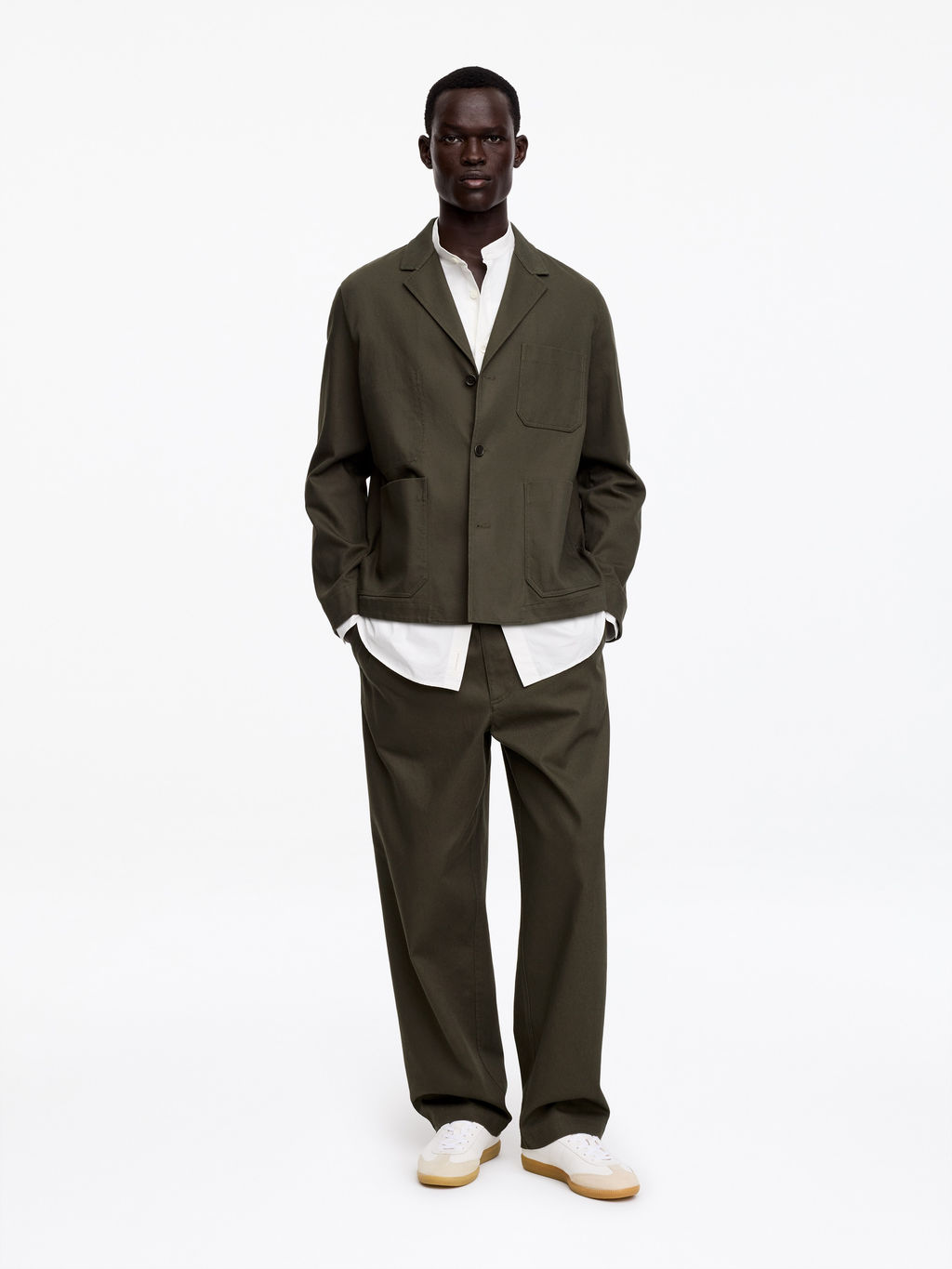 Blazer relajado de algod?n y lino - H&m фото 4