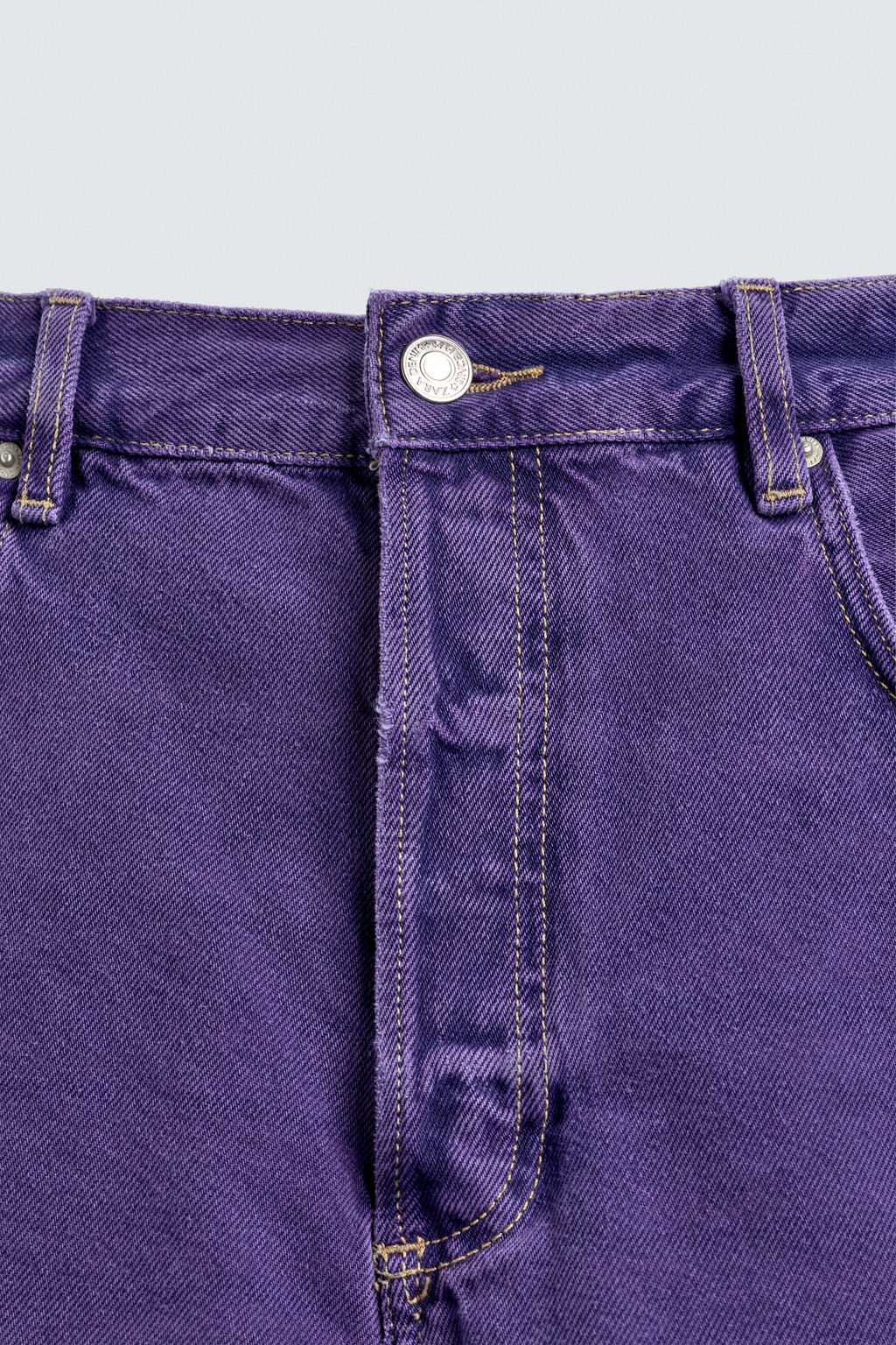 BERMUDA DENIM RELAXED FIT COLOR / Morado - Zara фото 8