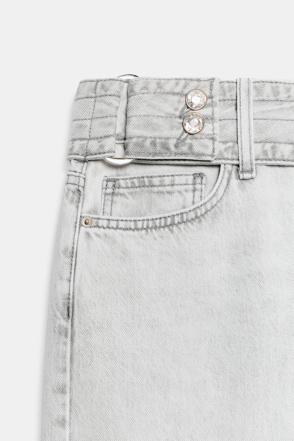 JEANS Z1975 STRAIGHT TIRO BAJO CINTUR?N / Gris claro - Zara фото 10