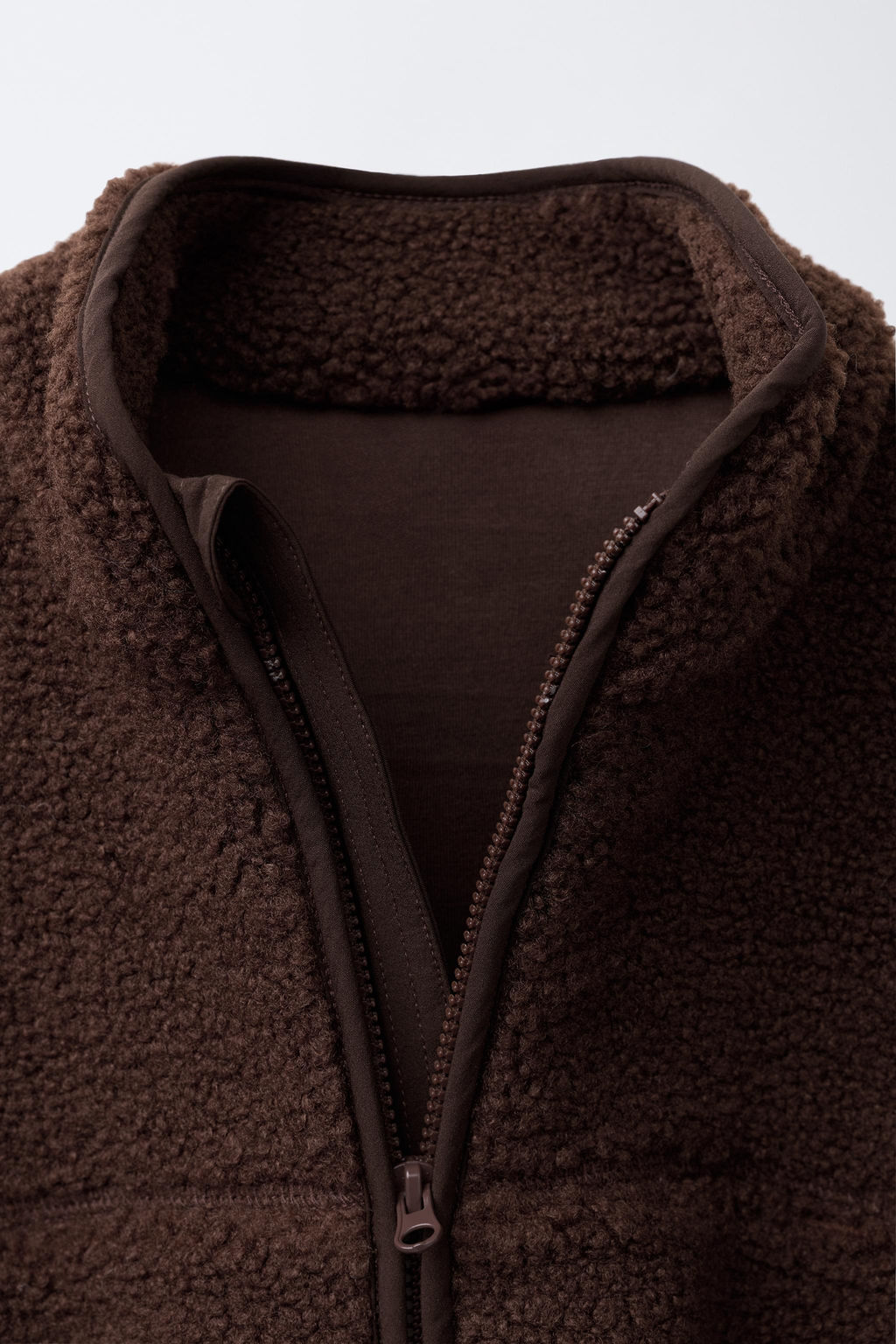 FAUX SHEARLING JACKET WITH WELT DETAILS - Zara фото 7