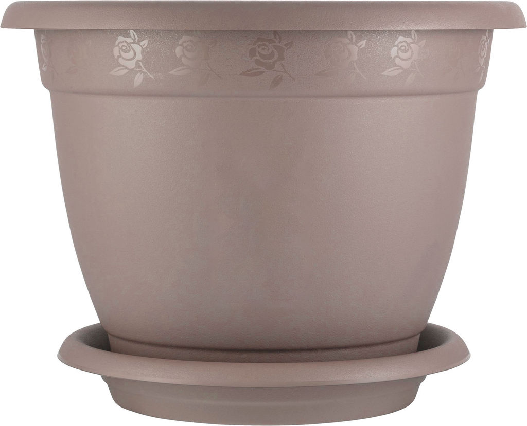 Горшок для цветов InGreen Aphrodite D 430 mm, 25,8л с подставкой №8, французский платан IG420811105 - Пластик репаблик фото 4
