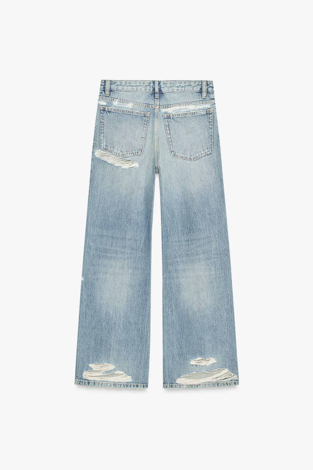 TRF RIPPED MID-WAIST BOYFRIEND JEANS - Zara фото 3